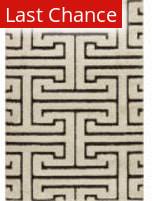 Rugstudio Sample Sale 158152 Ivory - Dark Brown Area Rug