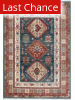 Nuloom Qiana Emblem Fringe Blue Area Rug