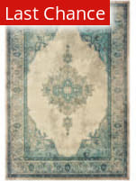 Rugstudio Sample Sale 195381 Ivory - Blue Area Rug