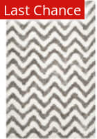 Rugstudio Sample Sale 111924 White / Silver Area Rug