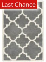 Rugstudio Sample Sale 94211 Dark Grey / Ivory Area Rug