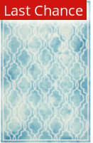 Rugstudio Sample Sale 143304 Turquoise - Ivory Area Rug