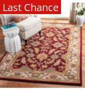 Rugstudio Sample Sale 49856R Red - Ivory Area Rug