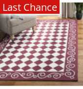 Rugstudio Sample Sale 46459R Burgundy / Ivory Area Rug