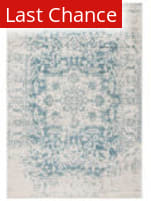 Rugstudio Sample Sale 195883R Turquoise - Ivory Area Rug
