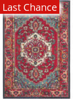 Rugstudio Sample Sale 126895 Red - Turquoise Area Rug