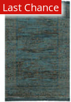 Rugstudio Sample Sale 155723 Turquoise - Gold Area Rug