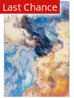 Rugstudio Sample Sale 262404R Blue - Rust Gold Area Rug