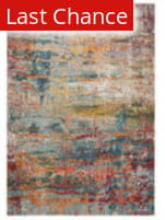 Rugstudio Sample Sale 237976 Teal / Orange Area Rug