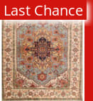 Rugstudio Sample Sale Light Blue - Ivory 8' x 10' Rug