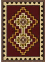 American Dakota Voices Council Fire Red Area Rug