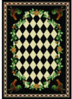 American Dakota Novelty High Country Rooster Black Area Rug