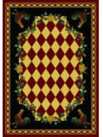 American Dakota Novelty High Country Rooster Red Area Rug