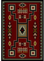 American Dakota Voices Old Crow Red Area Rug