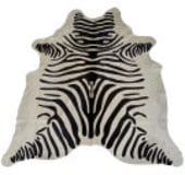 BS Trading Zebra Cowhide 147877 Black And White Area Rug