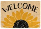 Classic Home Doormat Welcome Sunflower Black Area Rug