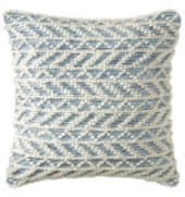 Company C Herringbone Berber Pillow 10781 Blue