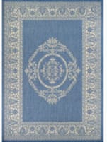 Couristan Recife Antique Medallion Champ - Blue Area Rug