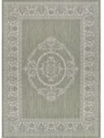 Couristan Recife Antique Medallion Green - Natural Area Rug