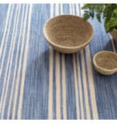Dash And Albert Cottage Stripe 105486 French Blue Area Rug