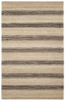 Dash and Albert Jute Ticking Woven Black Area Rug
