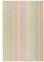 Dash and Albert Ana Ticking Washable Aqua Area Rug