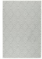 Dash and Albert Diamond Washable Platinum - White Area Rug
