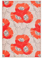 Dash and Albert Japanese Poppy Washable Multi Area Rug