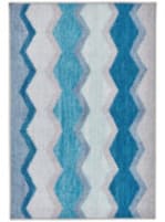 Dash and Albert Safety Net Washable Blue Area Rug
