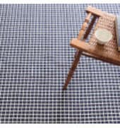 Dash And Albert Gridiron Indoor - Outdoor Navy Area Rug