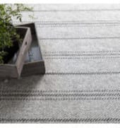 Dash And Albert Melange Stripe Grey - Black Area Rug
