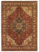 Exquisite Rugs Fine Serapi Hand Knotted 5056 Dark Red Area Rug