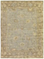 Exquisite Rugs Antique Weave Oushak Hand Knotted 2000 Gray - Brown Area Rug