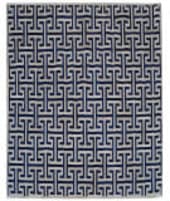 Exquisite Rugs Natural Hide Hair on Hide 2216 Ivory - Navy Area Rug