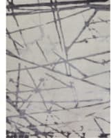 Exquisite Rugs Space Age Hand Knotted 2502 Silver - Gray - Ivory Area Rug