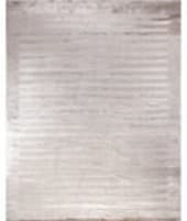 Exquisite Rugs Wide Stripe Hand Woven 3088 Silver Area Rug