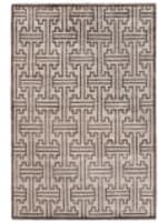 Exquisite Rugs Bamboo Silk Hand Knotted 3291 Ivory - Dark Brown Area Rug