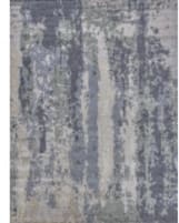 Exquisite Rugs Bamboo Silk Hand Knotted 3337 Blue - Gray Area Rug