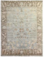 Exquisite Rugs Antique Weave Oushak Hand Knotted 3346 Gray - Light Brown Area Rug