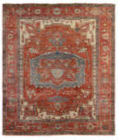 Exquisite Rugs Antique Weave Serapi Hand Knotted 3347 Red - Rust Area Rug