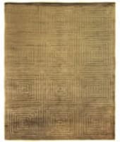 Exquisite Rugs Dove Embossed Hand Woven 3574 Khaki Area Rug