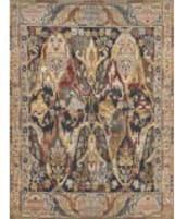Exquisite Rugs Jurassic Hand Knotted 3800 Black - Beige Area Rug
