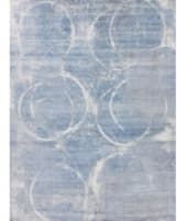 Exquisite Rugs Fine Pure Silk Hand Knotted 4225 Blue - Grey - Multi Area Rug