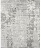 Exquisite Rugs Bamboo Silk Hand Knotted 4526 Gray - Silver Area Rug