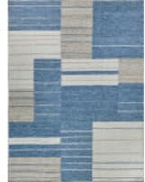 Exquisite Rugs Scandinavian Hand Woven 4992 Blue - Ivory Area Rug