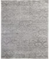 Exquisite Rugs Bamboo Silk Hand Knotted 5004 Light Silver Area Rug