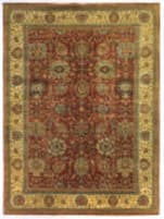 Exquisite Rugs Fine Serapi Hand Knotted 5019 Rust - Light Gold Area Rug