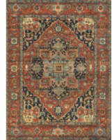 Exquisite Rugs Antique Weave Serapi Hand Knotted 5223 Red Area Rug