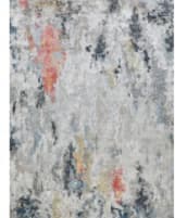 Exquisite Rugs Floor Art Hand Knotted 5499 Silver - Gray Area Rug