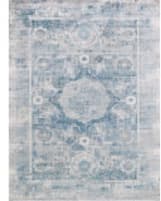 The Met x Exquisite Rugs Legacy Power Loomed 5663 Blue - Ivory